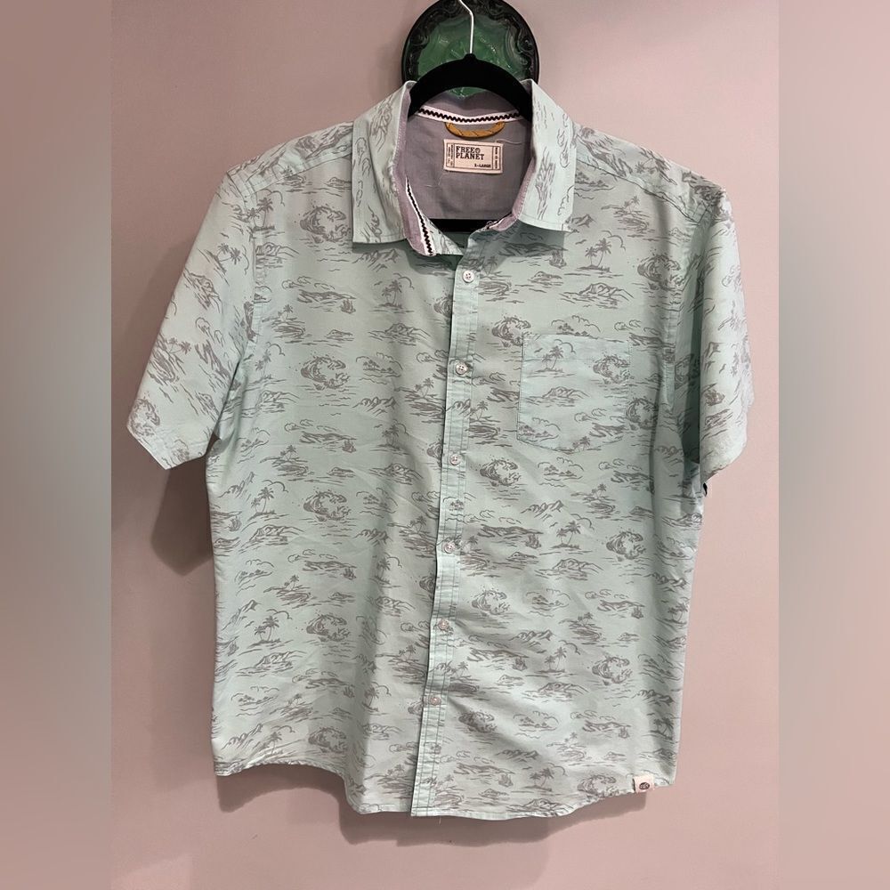 Free Planet Button Up Shirt